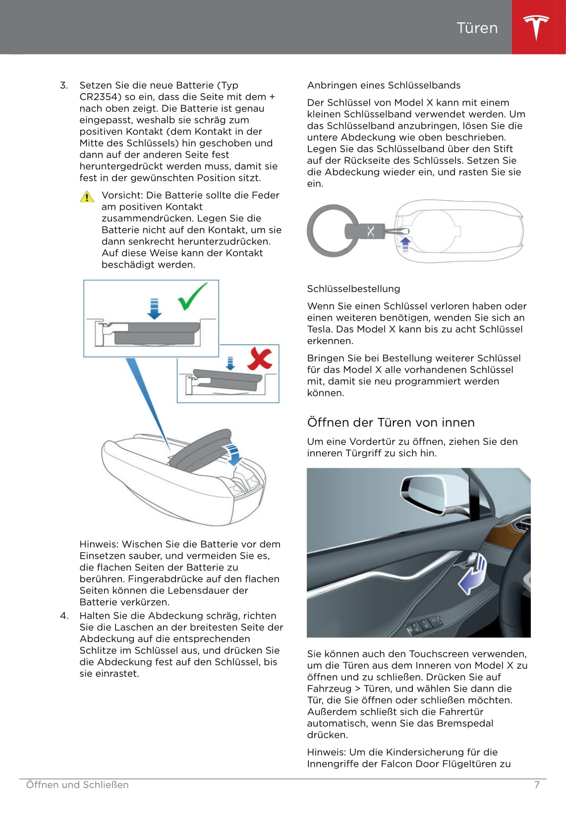 2016-2020 Tesla Model X Owner's Manual | German