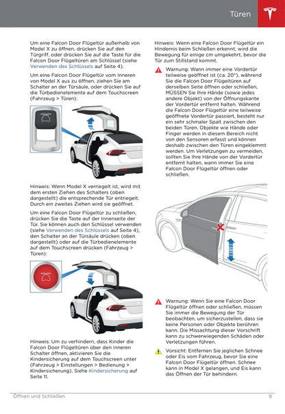 2016-2020 Tesla Model X Owner's Manual | German