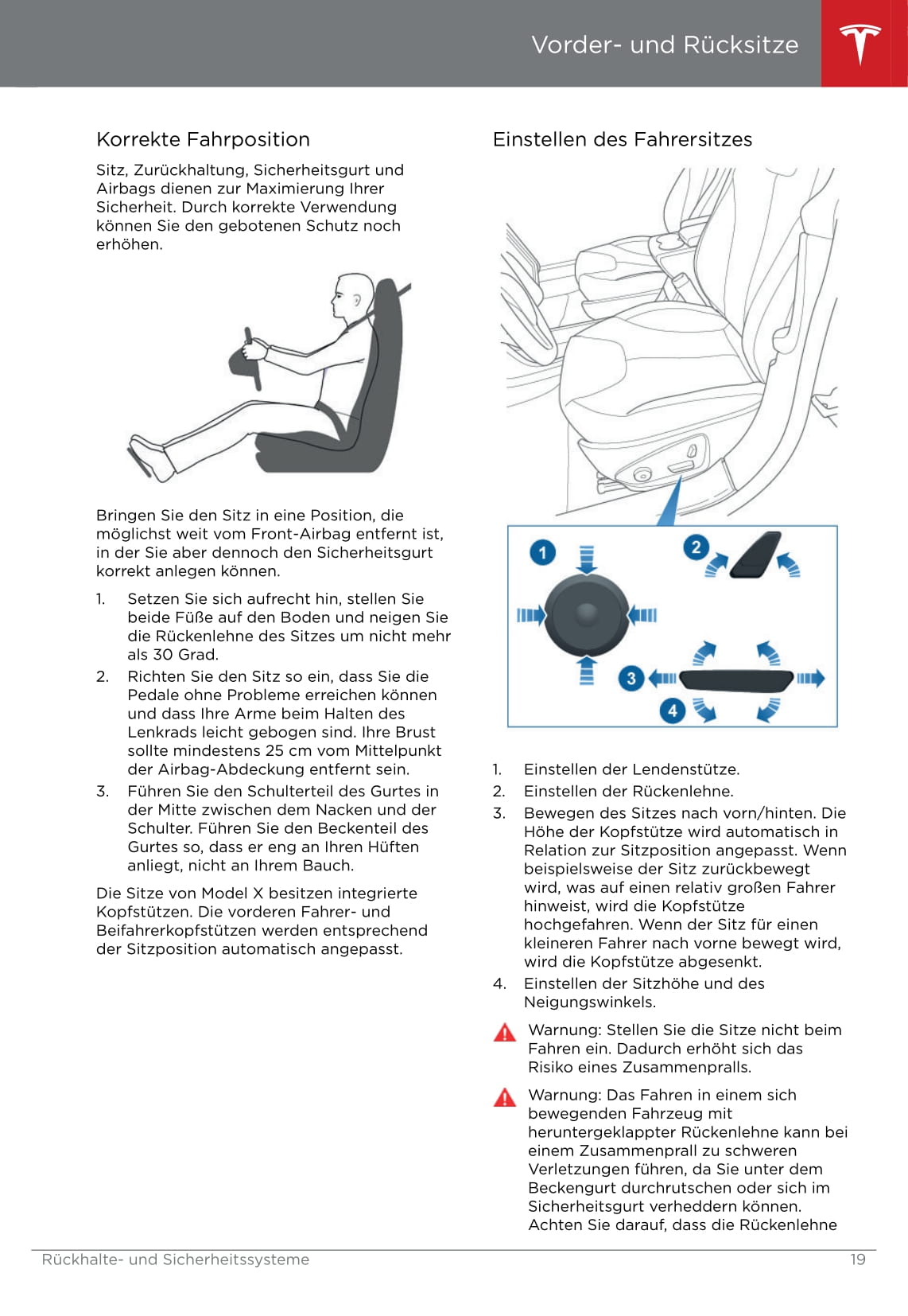 2016-2020 Tesla Model X Owner's Manual | German