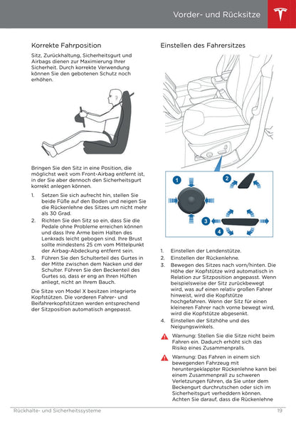 2016-2020 Tesla Model X Owner's Manual | German