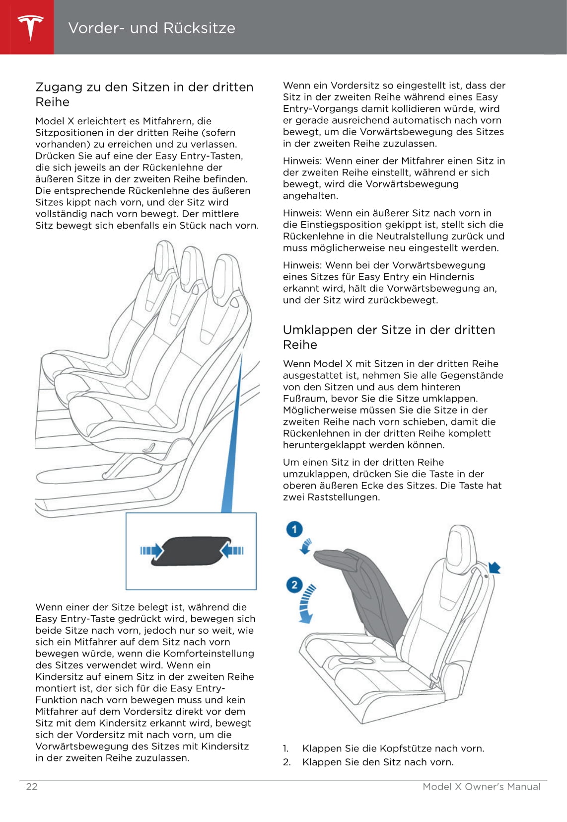 2016-2020 Tesla Model X Owner's Manual | German