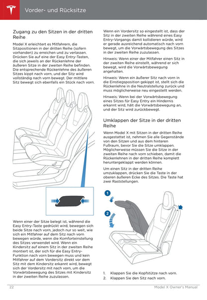 2016-2020 Tesla Model X Owner's Manual | German