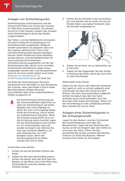 2016-2020 Tesla Model X Owner's Manual | German