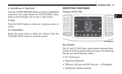 Uconnect 3C / 3C Nav With 8.4 Inch Display Manuel du propriétaire