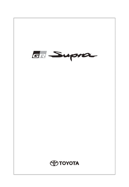 2021 Toyota Supra Owner's Manual | English