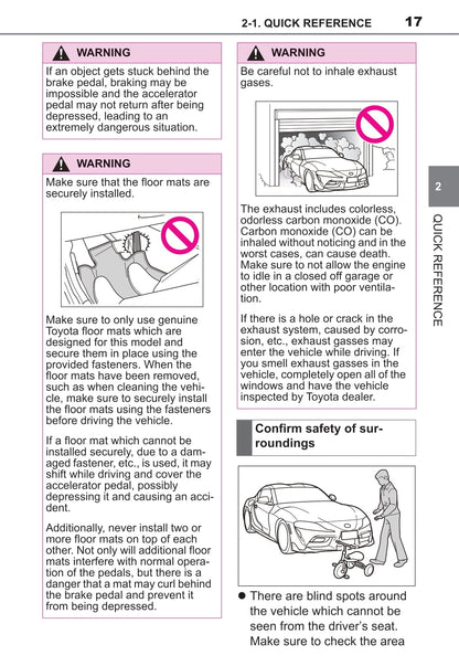 2021 Toyota Supra Owner's Manual | English