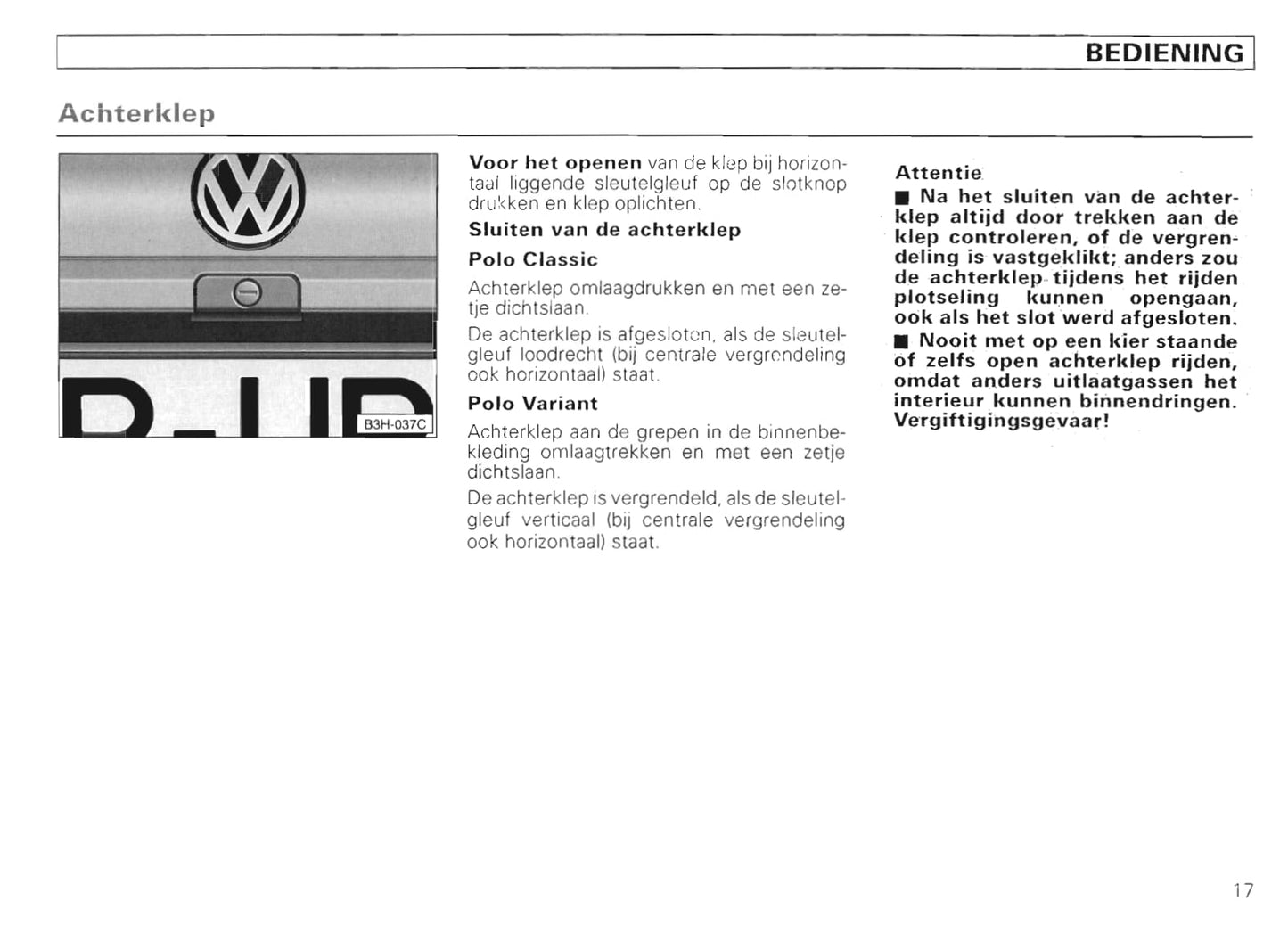 1994-1999 Volkswagen Polo/Variant Gebruikershandleiding | Nederlands