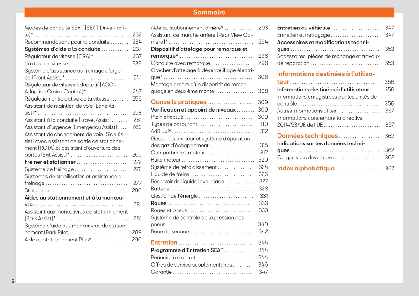 2020 Seat Leon Owner's Manual | French