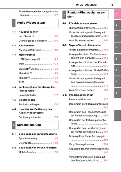 Toyota Touch Multimedia & Navigation Bedienungsanleitung 2019 - 2020