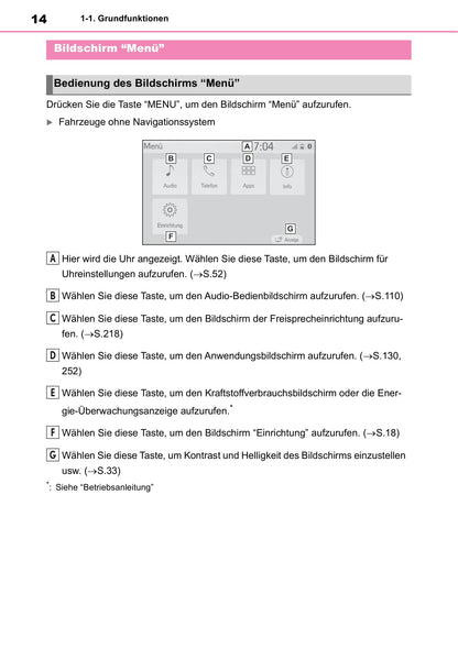 Toyota Touch Multimedia & Navigation Bedienungsanleitung 2019 - 2020