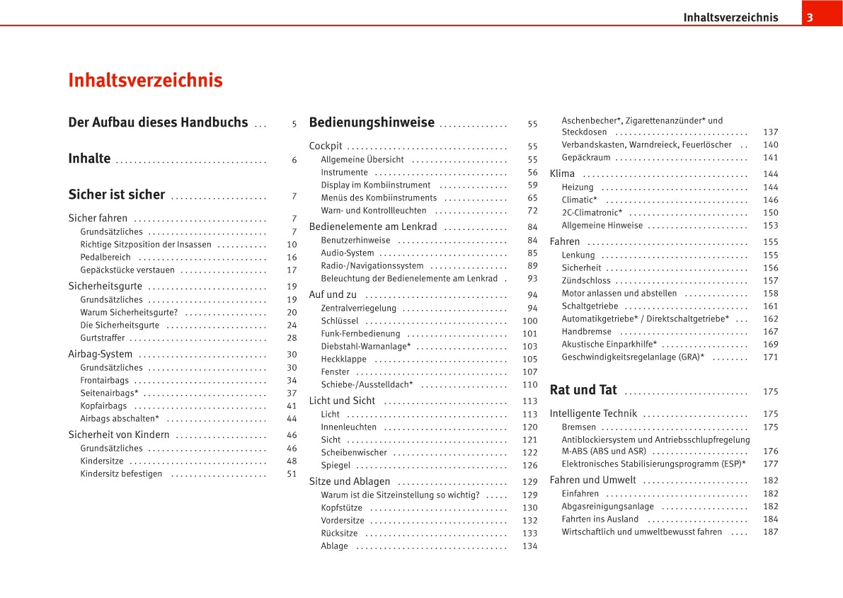 2008-2009 Seat Leon Owner's Manual | German