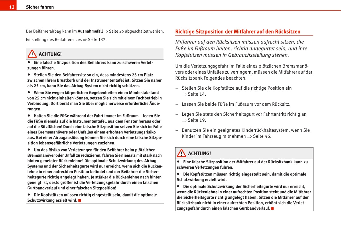 2008-2009 Seat Leon Owner's Manual | German