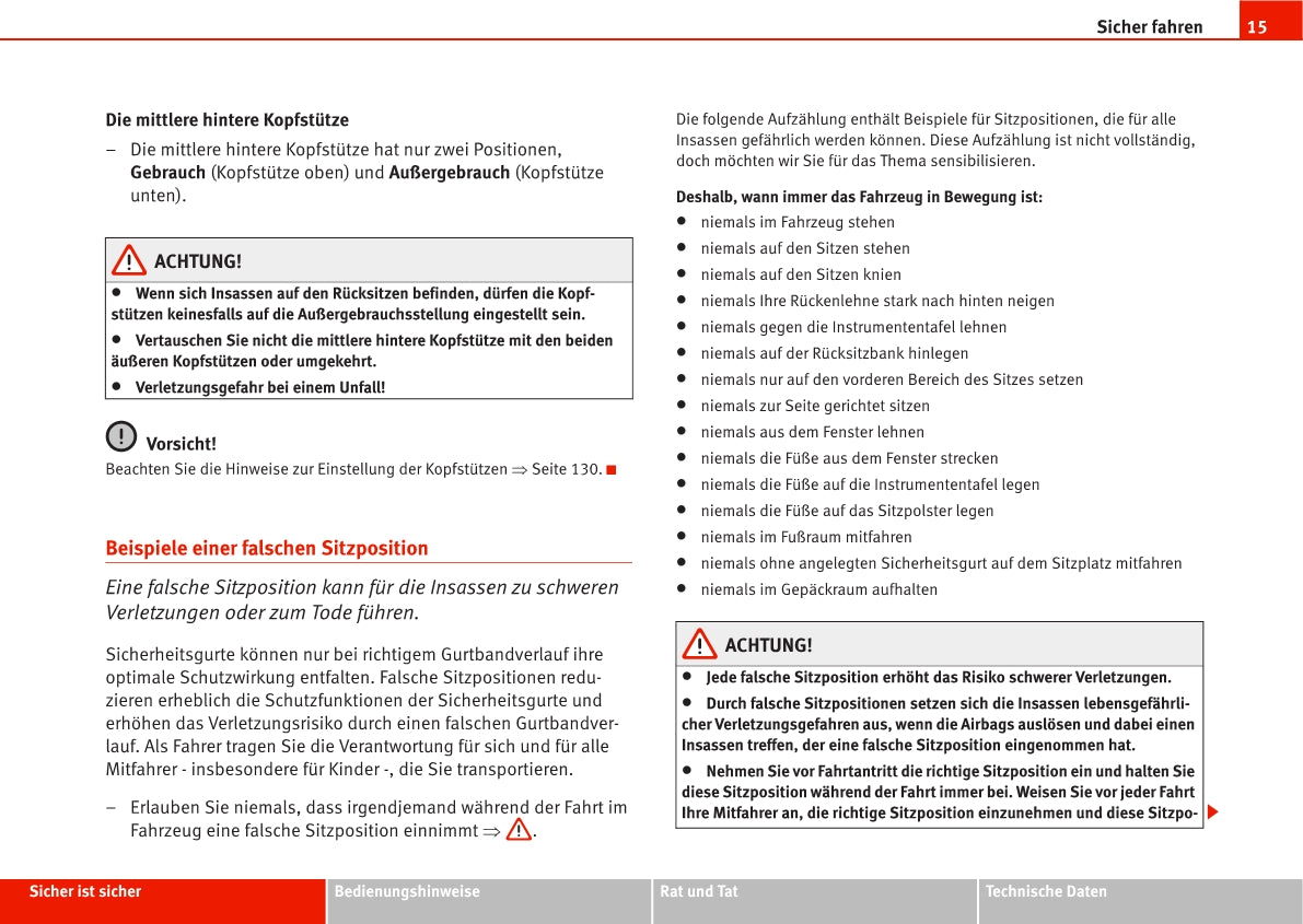 2008-2009 Seat Leon Owner's Manual | German