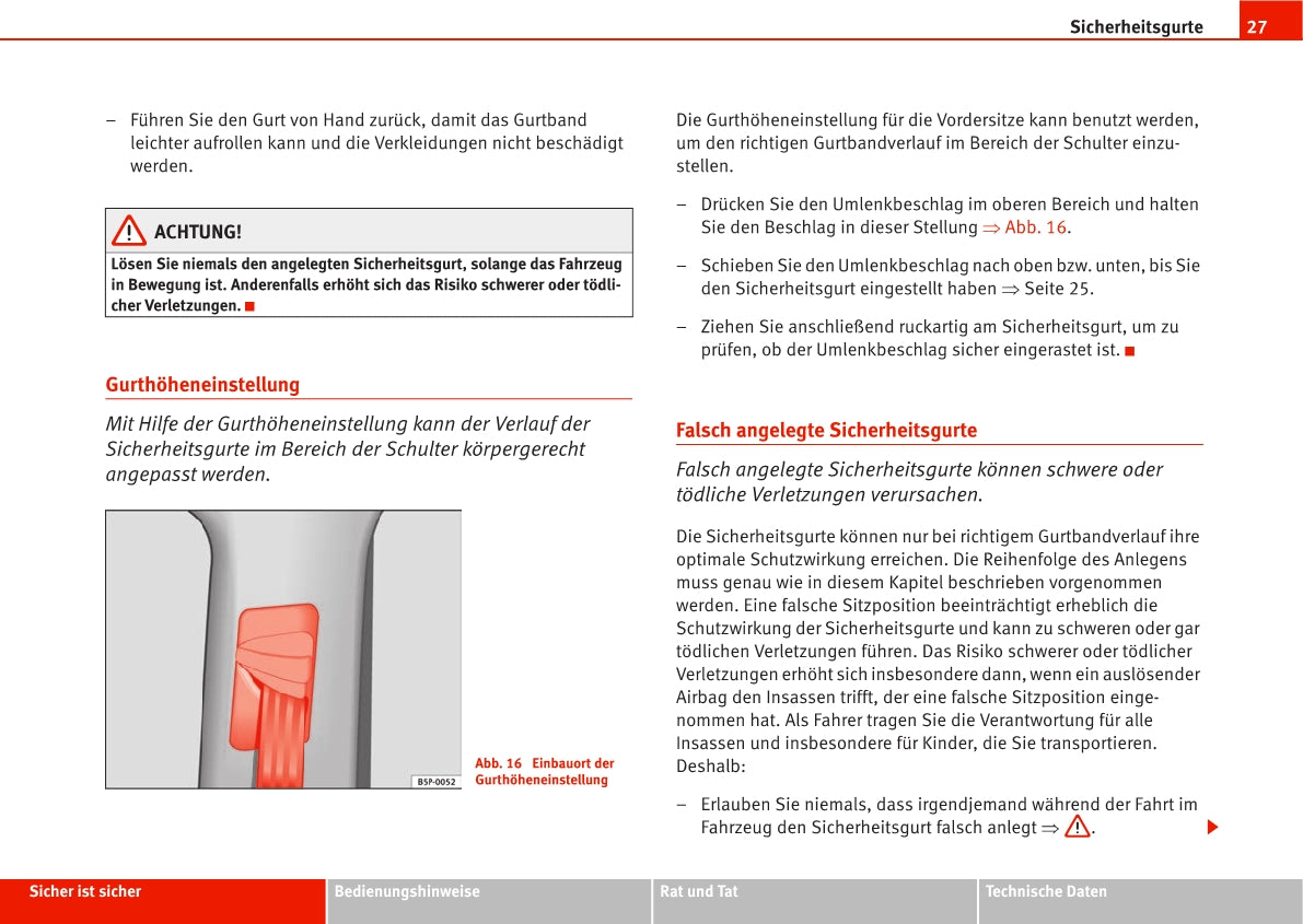 2008-2009 Seat Leon Owner's Manual | German