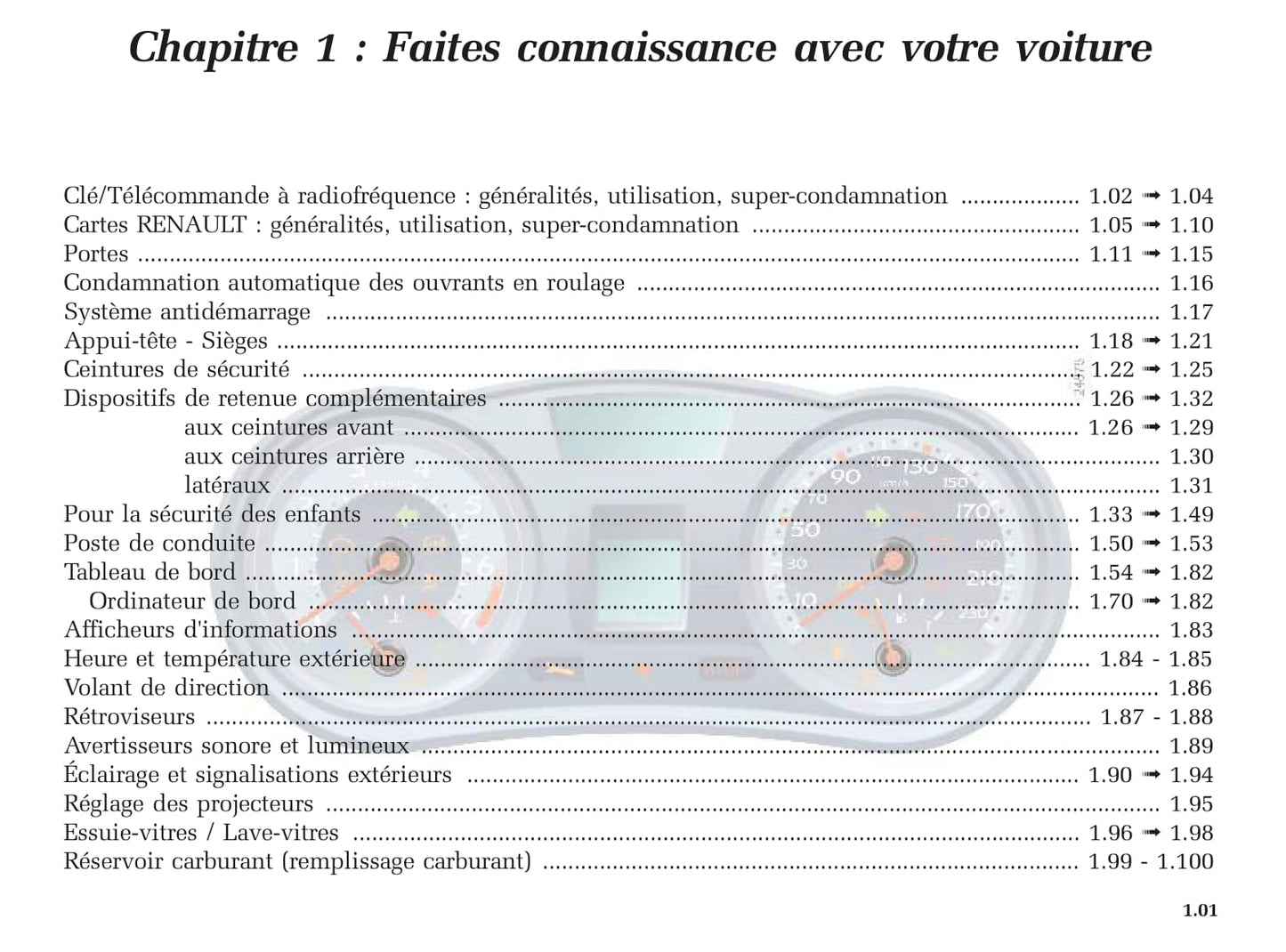 2005-2006 Renault Clio Owner's Manual | French