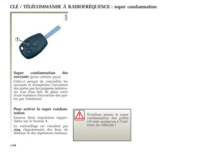 2005-2006 Renault Clio Owner's Manual | French