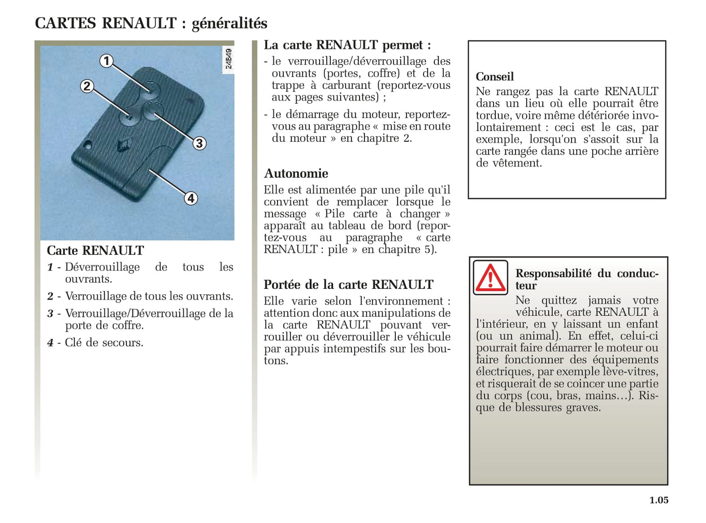 2005-2006 Renault Clio Owner's Manual | French