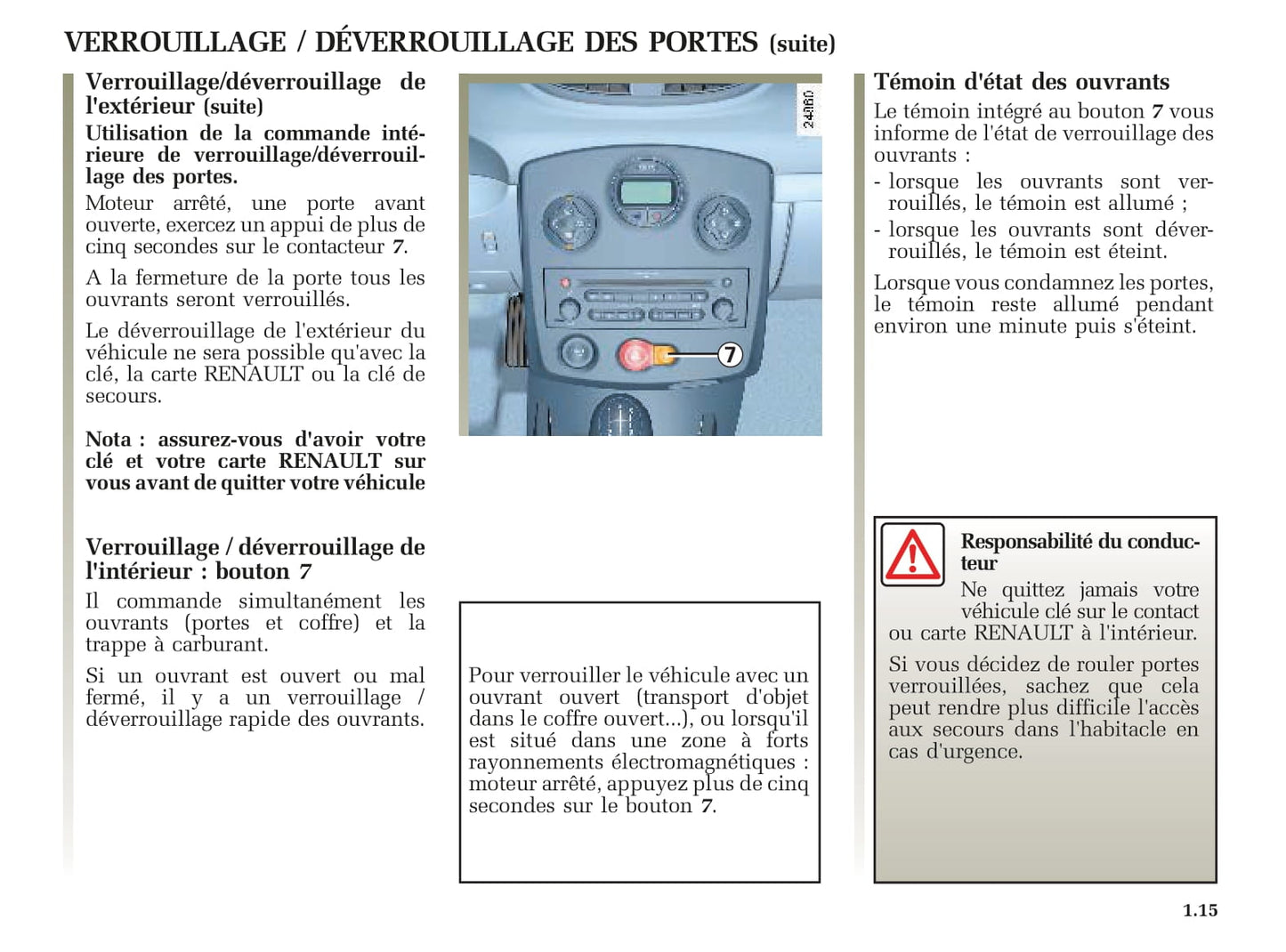 2005-2006 Renault Clio Owner's Manual | French