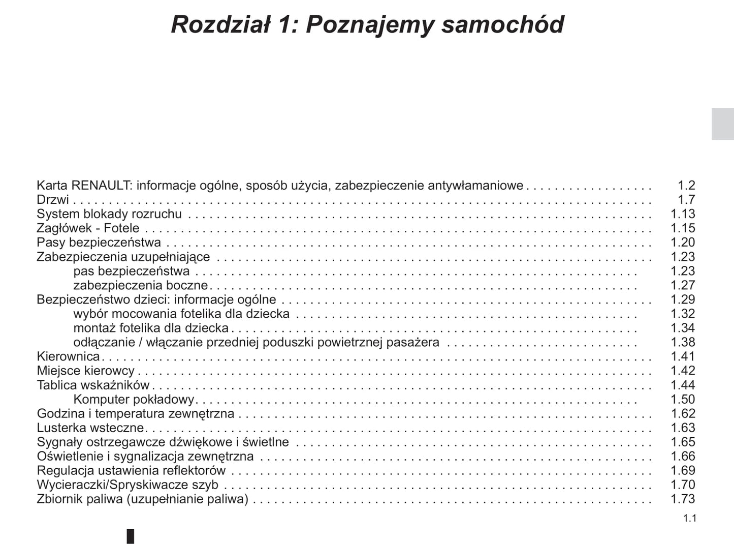 2012-2013 Renault Espace Owner's Manual | Polish