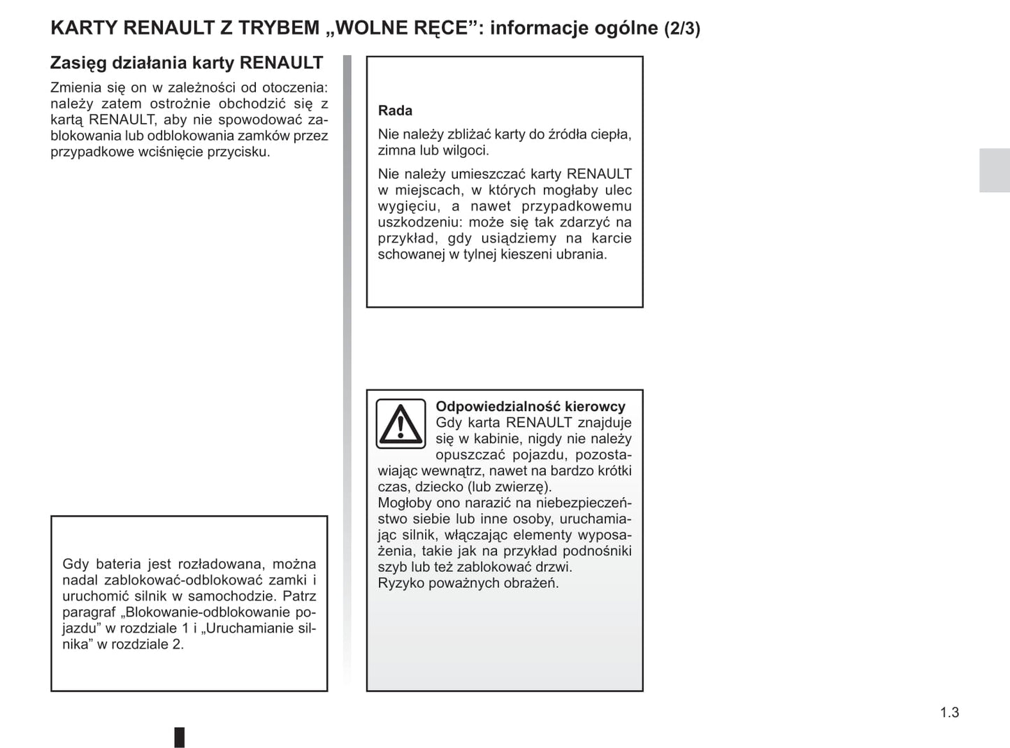 2012-2013 Renault Espace Owner's Manual | Polish