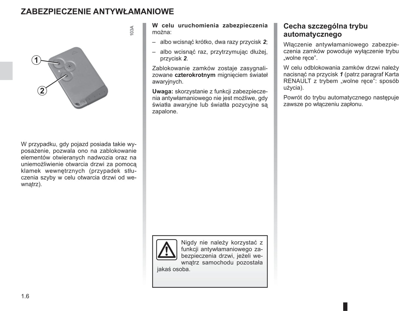 2012-2013 Renault Espace Owner's Manual | Polish