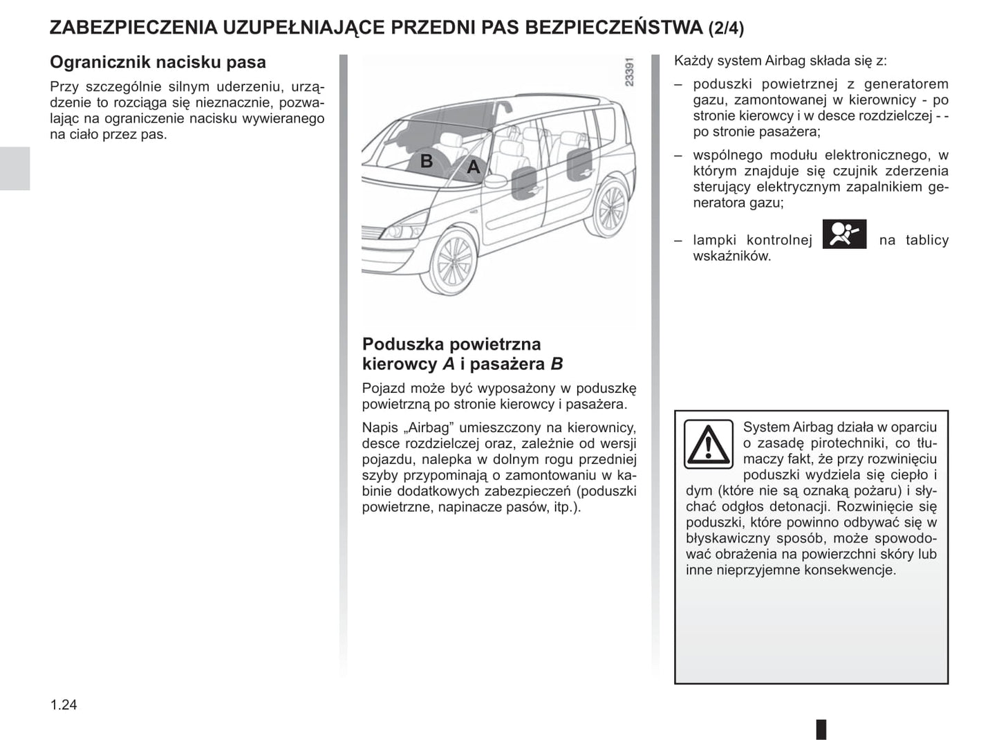 2012-2013 Renault Espace Owner's Manual | Polish