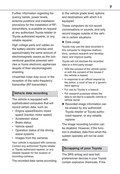 2022 Toyota bZ4X Owner's Manual | English