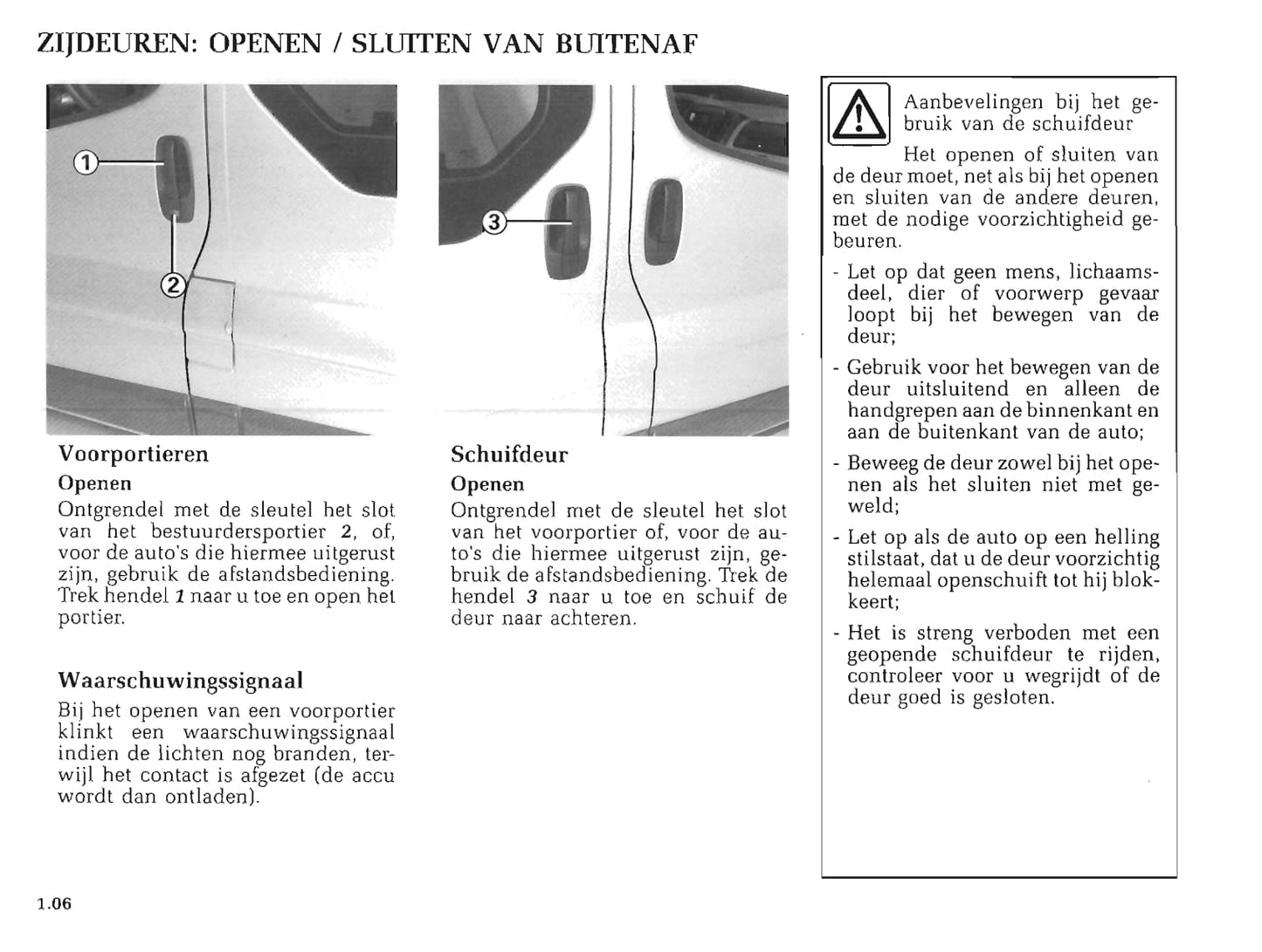 2000-2001 Renault Trafic Owner's Manual | Dutch