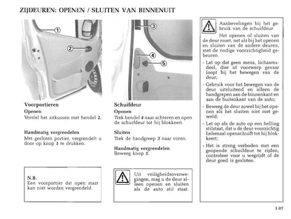 2000-2001 Renault Trafic Owner's Manual | Dutch