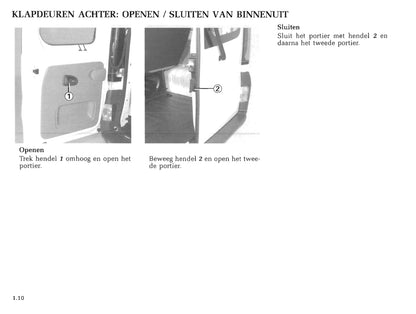 2000-2001 Renault Trafic Owner's Manual | Dutch