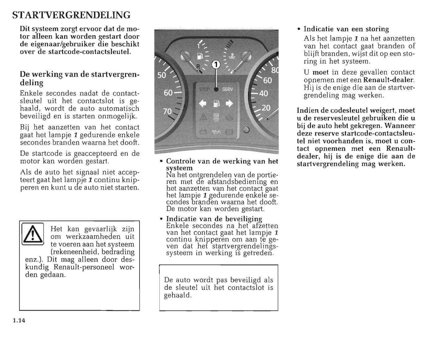 2000-2001 Renault Trafic Owner's Manual | Dutch