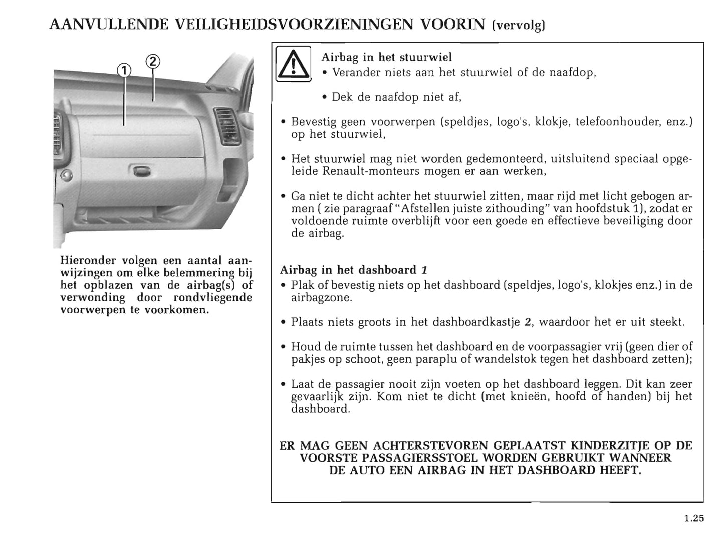 2000-2001 Renault Trafic Owner's Manual | Dutch