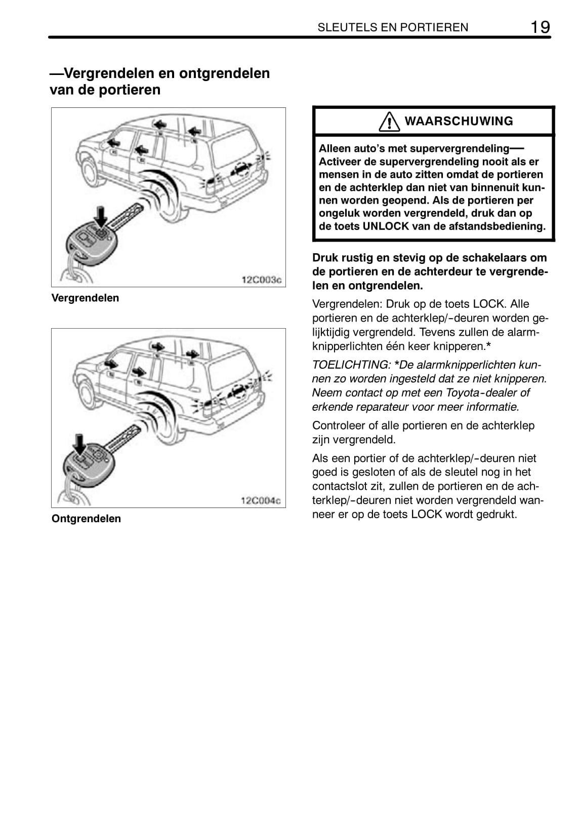 2002-2007 Toyota Land Cruiser 100 Manuel du propriétaire | Néerlandais