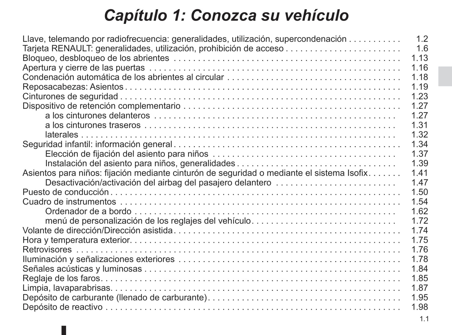 2018-2019 Renault Kadjar Owner's Manual | Spanish