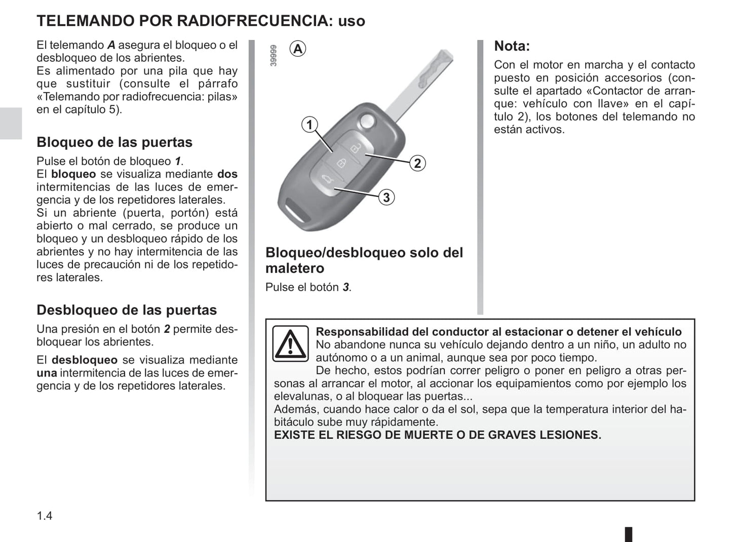 2018-2019 Renault Kadjar Owner's Manual | Spanish