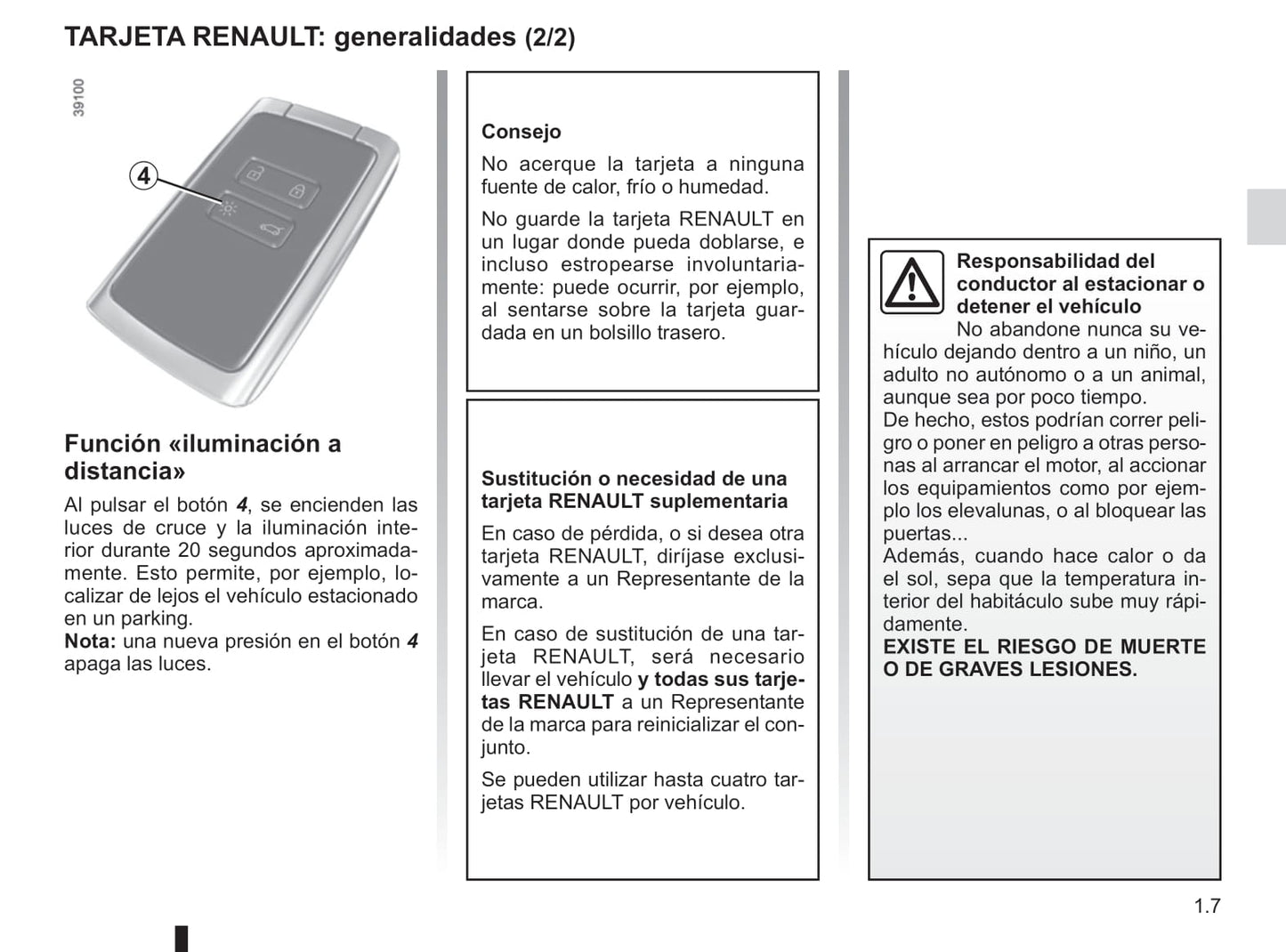 2018-2019 Renault Kadjar Owner's Manual | Spanish