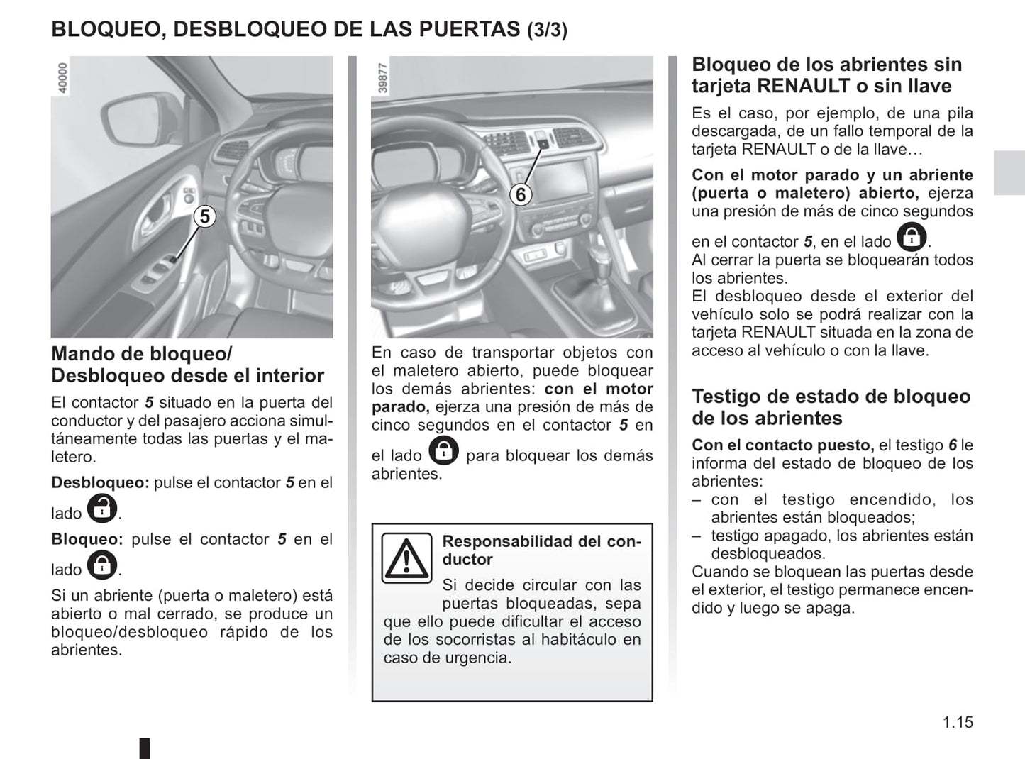 2018-2019 Renault Kadjar Owner's Manual | Spanish