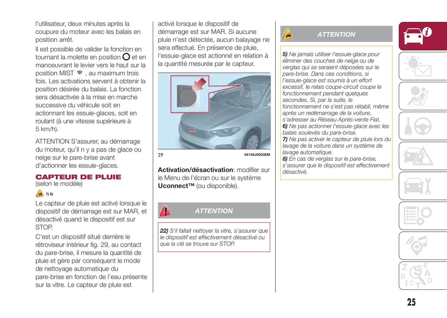 2017-2018 Fiat Tipo 4 Doors Gebruikershandleiding | Frans