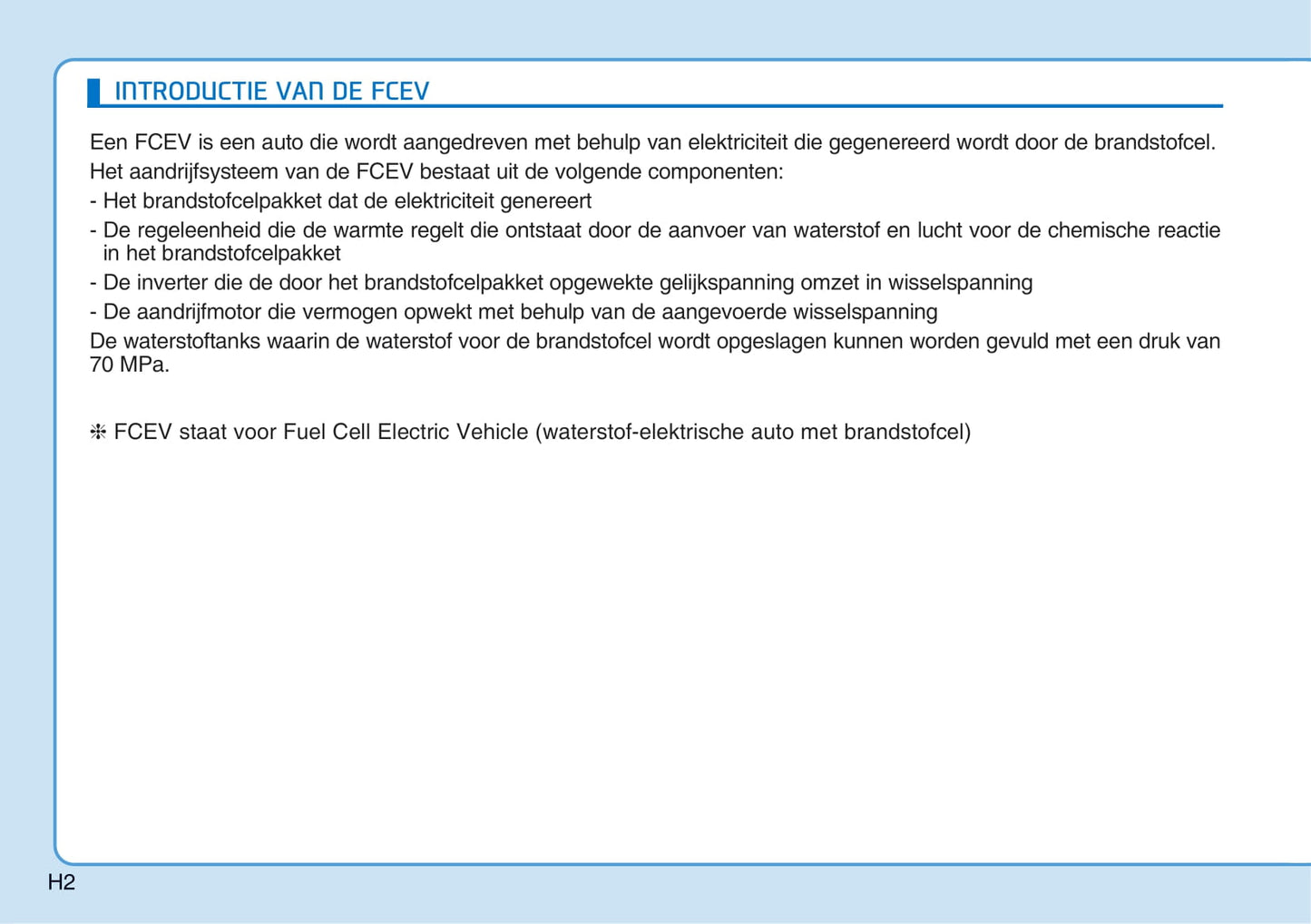 2020-2021 Hyundai Nexo Gebruikershandleiding | Nederlands