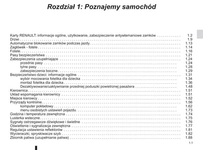 2015-2016 Renault Mégane Owner's Manual | Polish