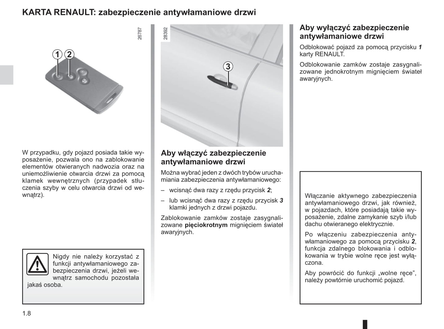 2015-2016 Renault Mégane Owner's Manual | Polish