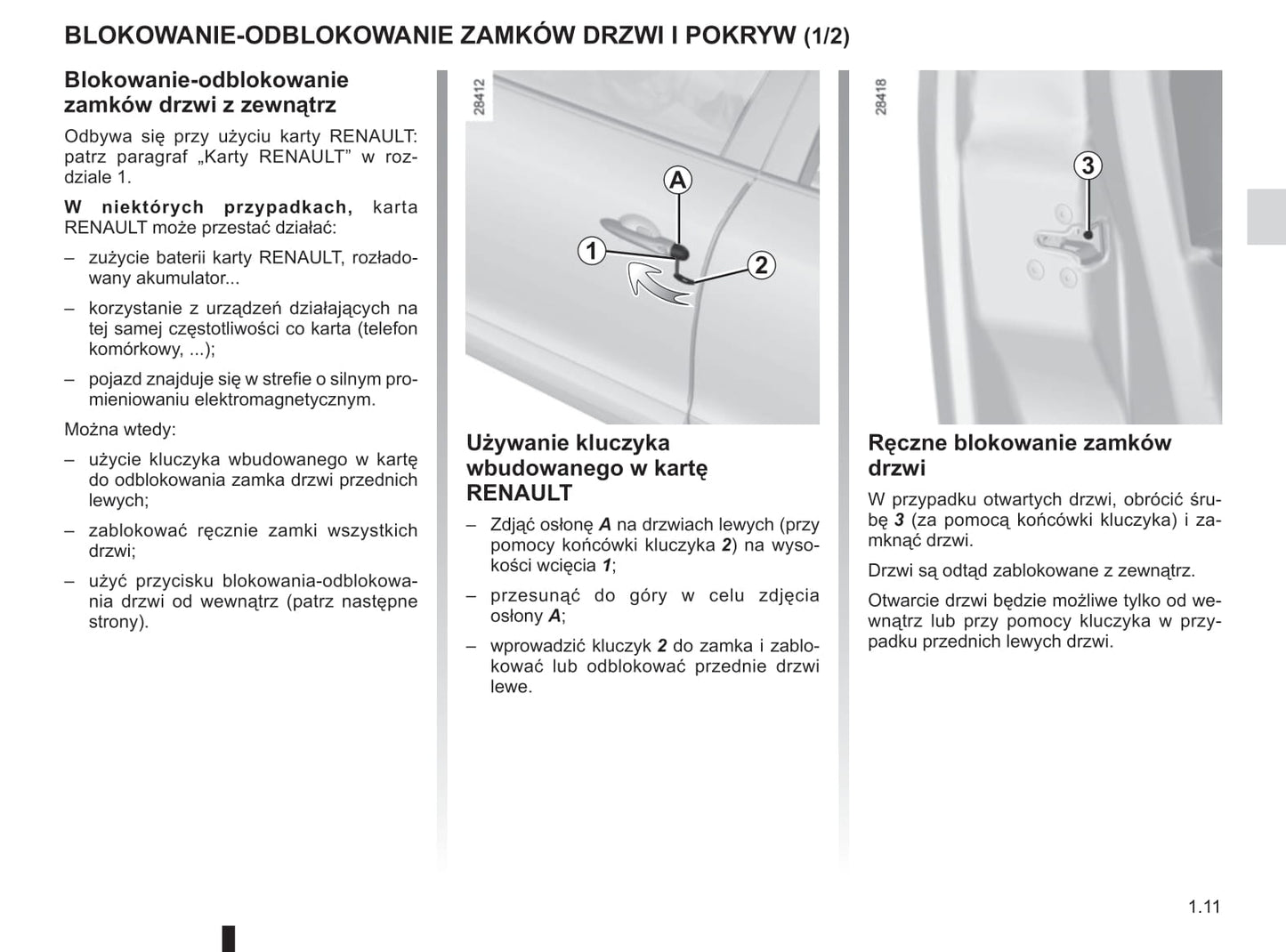 2015-2016 Renault Mégane Owner's Manual | Polish