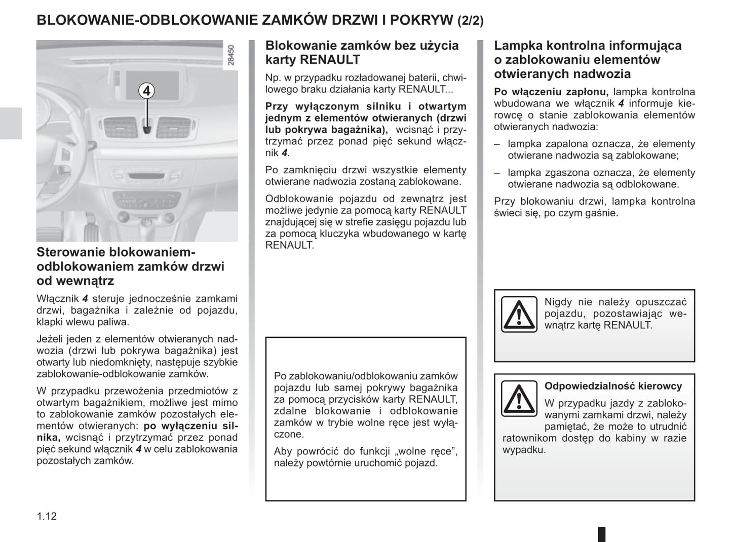 2015-2016 Renault Mégane Owner's Manual | Polish