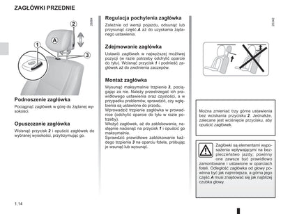 2015-2016 Renault Mégane Owner's Manual | Polish