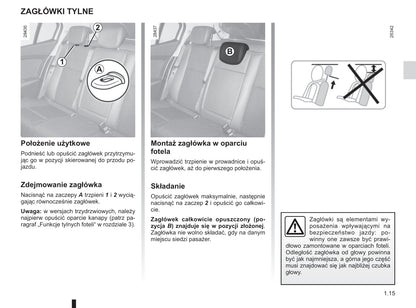 2015-2016 Renault Mégane Owner's Manual | Polish