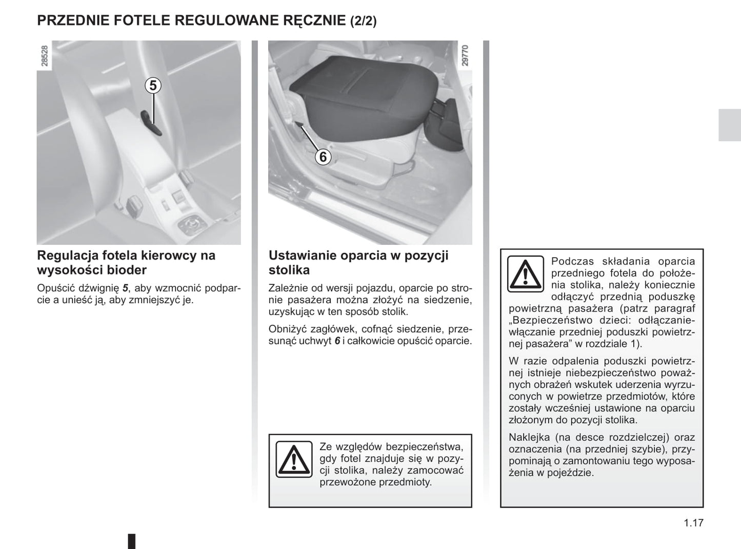 2015-2016 Renault Mégane Owner's Manual | Polish