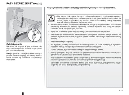 2015-2016 Renault Mégane Owner's Manual | Polish