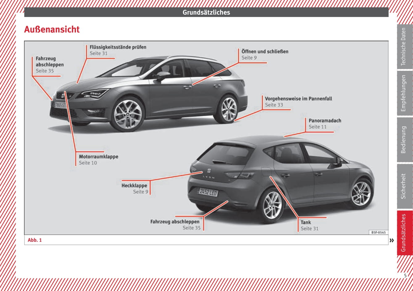 2011-2012 Seat Leon Owner's Manual | German