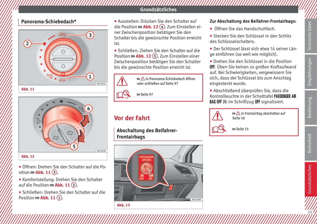 2011-2012 Seat Leon Owner's Manual | German