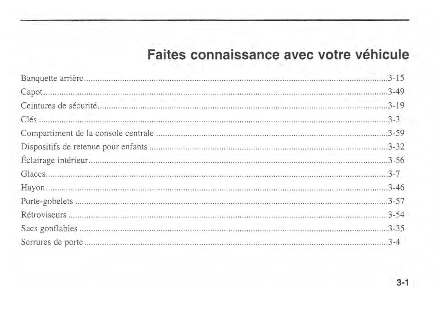 2002 Kia Sportage Owner's Manual | French